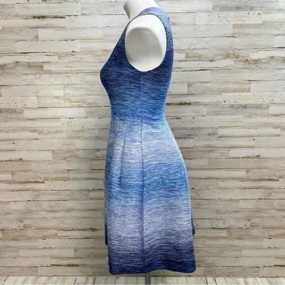 Shoshanna Revolve Helena Ombre Tweed Dress Size 0 Blue with Pockets Fit & Flare - Picture 5 of 15